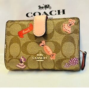 RARE Coach Candy Medium Zip Around Wallet